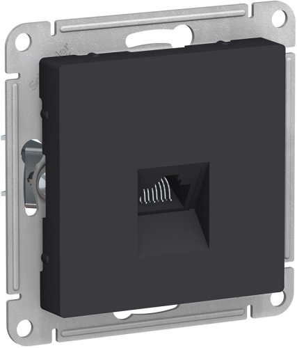 Розетка компьютерная без рамки Systeme Electric AtlasDesign 1-м. RJ45 5e карбон картинка